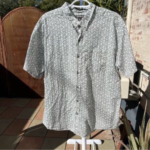 Eddie Bauer Classic Fit Button up Printed Button Up Shirt - Size XL